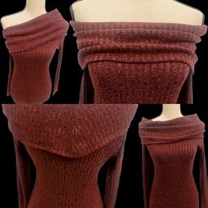Charlotte Russe Sweater Dress XS Burgundy